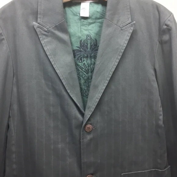 Guess Jeans Men’s Sport Jacket Blazer Khaki Green 2 Button M - Picture 12 of 13